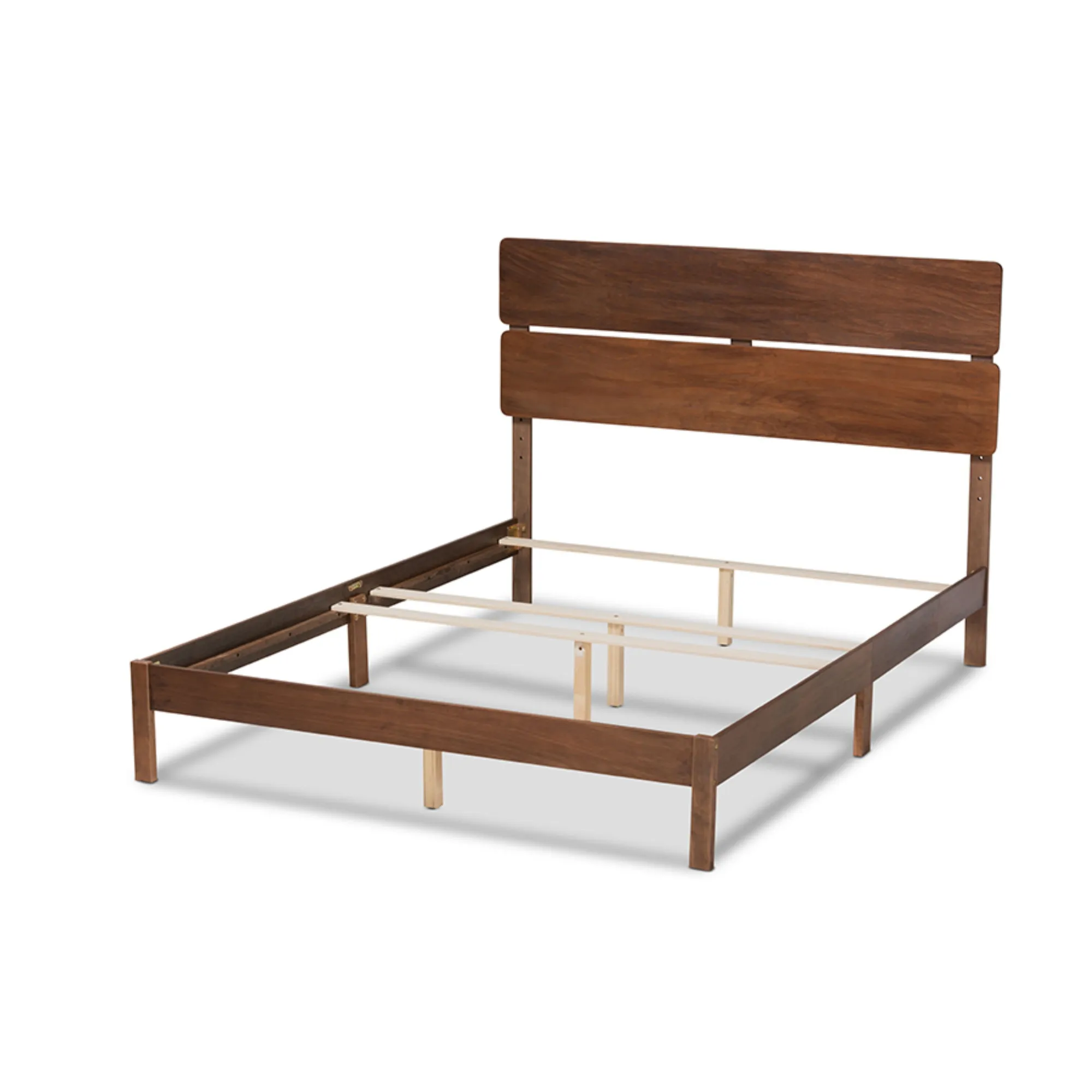 Baxton Studio Anthony Modern and Contemporary Walnut Brown Finished Wood Full Size Panel Bed