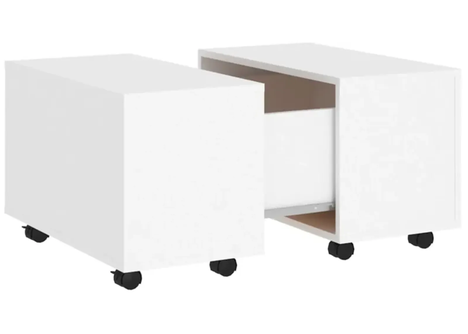 vidaXL Coffee Table White 23.6"x23.6"x15" Chipboard