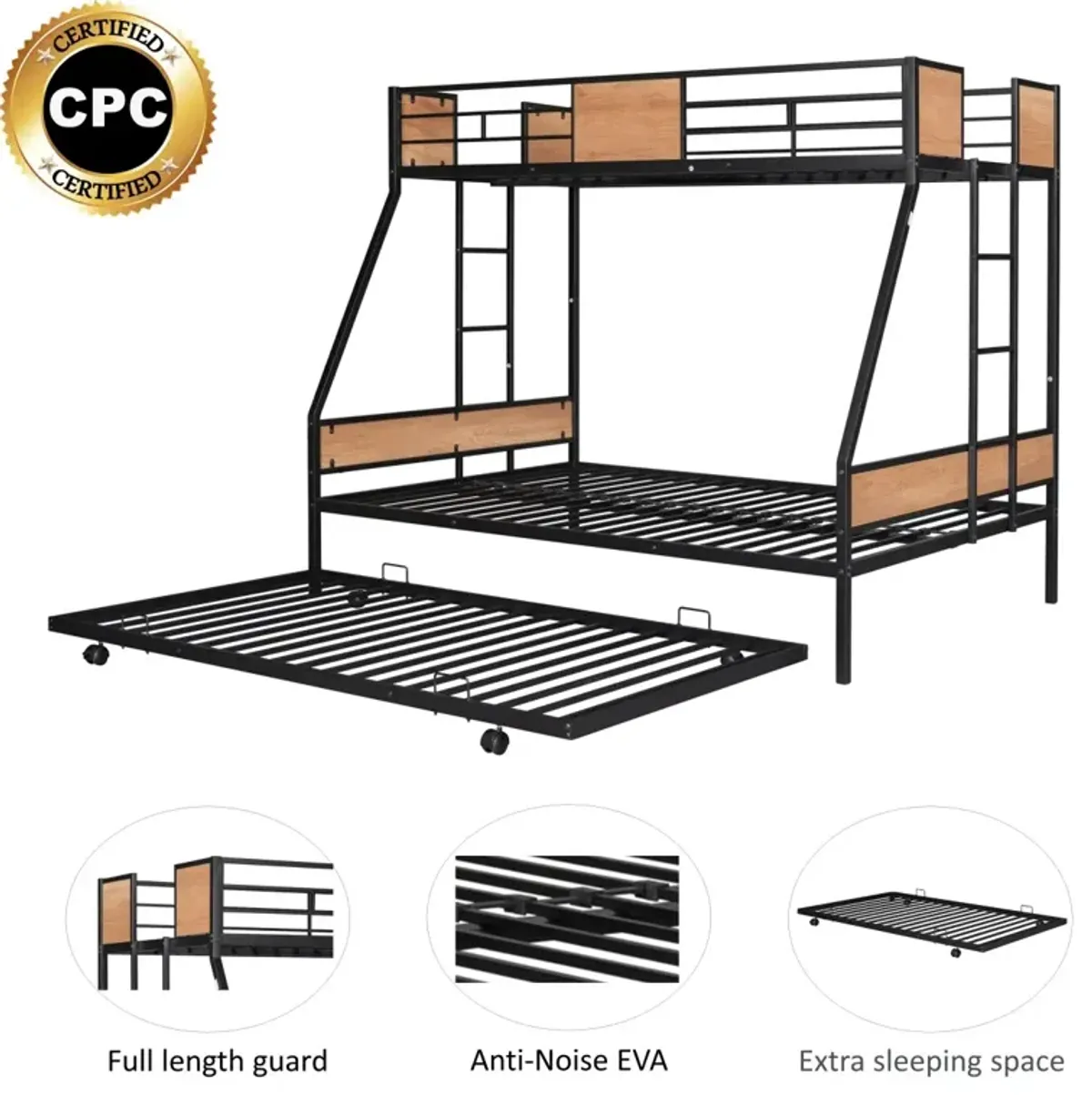 Twin Over Full Bunk With Trundle