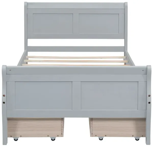 Merax Wood Platform Bed with 4 Drawers