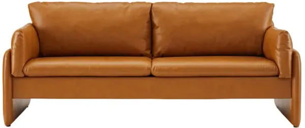 Indicate Vegan Leather Sofa Brown EEI-5151-TAN
