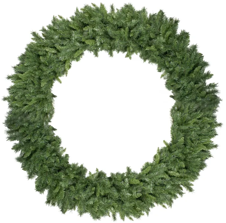 Green Lush Mixed Pine Artificial Christmas Wreath - 72-Inch  Unlit