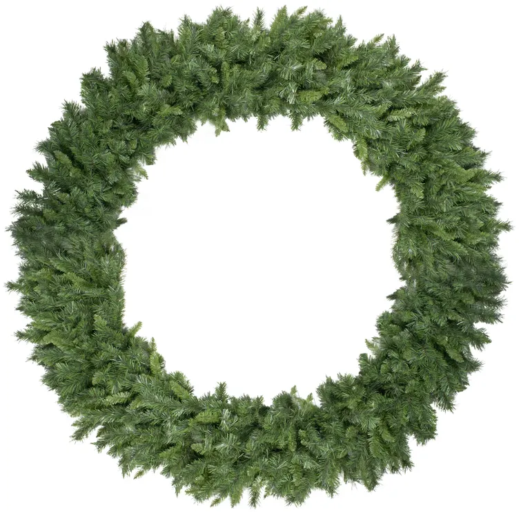 Green Lush Mixed Pine Artificial Christmas Wreath - 72-Inch  Unlit