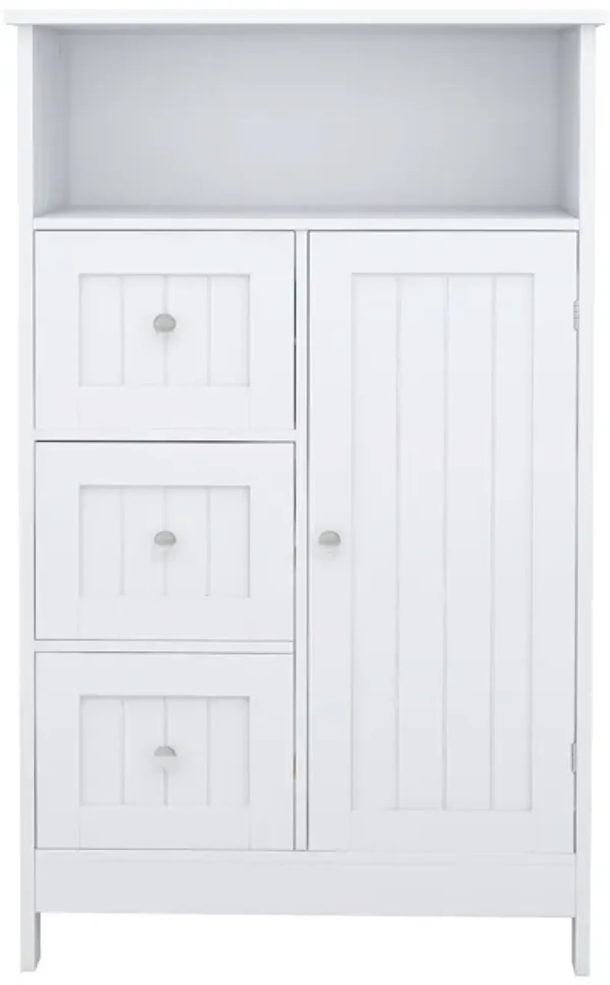 Bathroom Standing Storage Cabinet With 3 Drawers And 1 Door