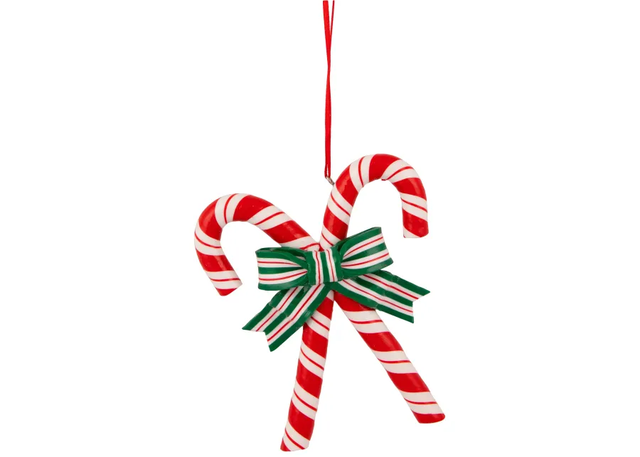 5.25" Red and White Candy Cane Christmas Ornament