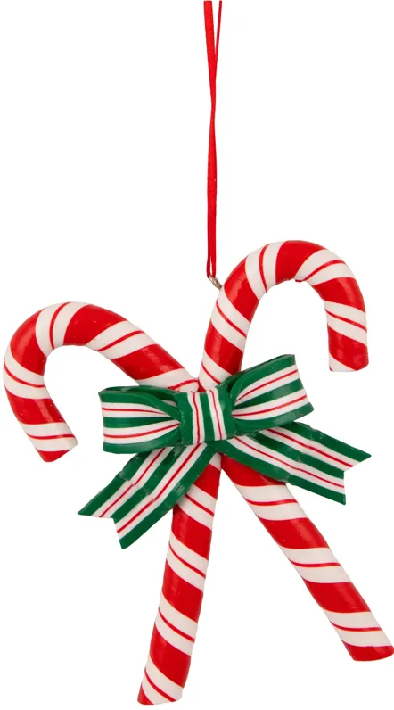 5.25" Red and White Candy Cane Christmas Ornament