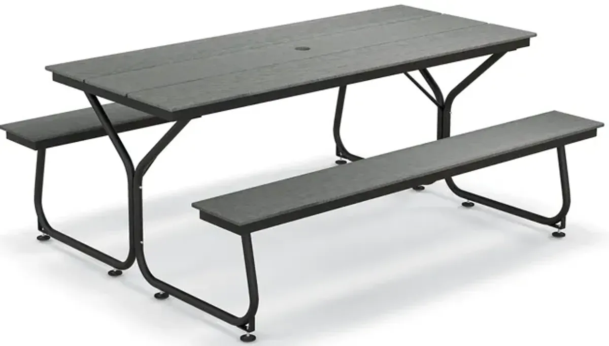 6 Feet Outdoor Picnic Table Bench Set for 6-8 People