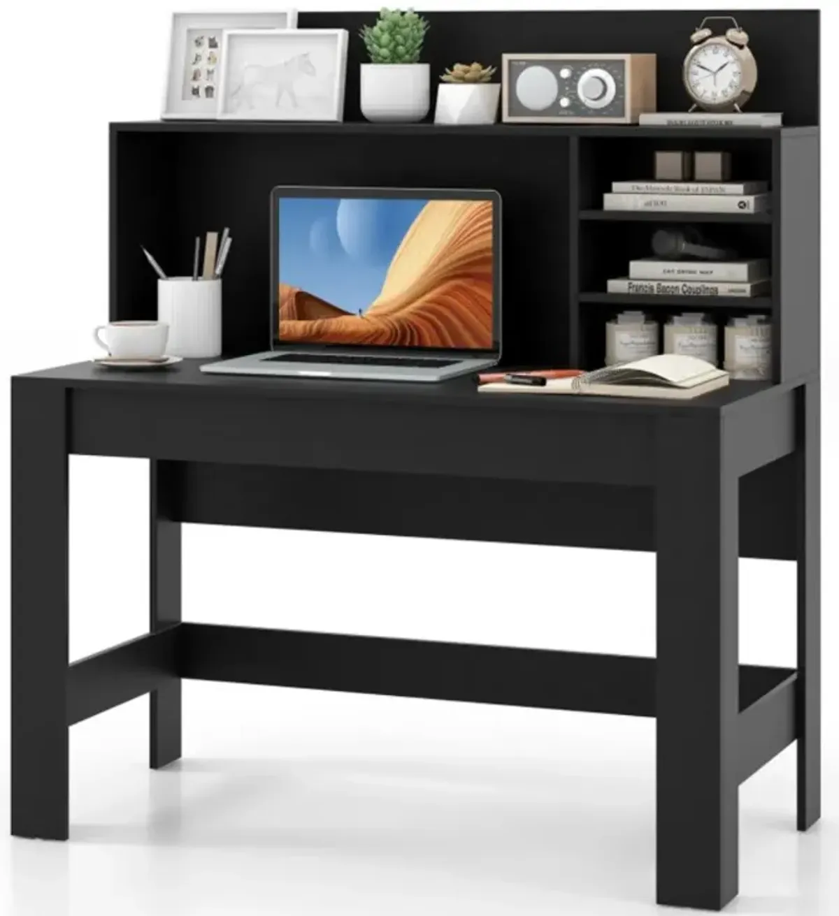 Hivvago 48 Inch Writing Computer Desk with Anti-Tipping Kits and Cable Management Hole