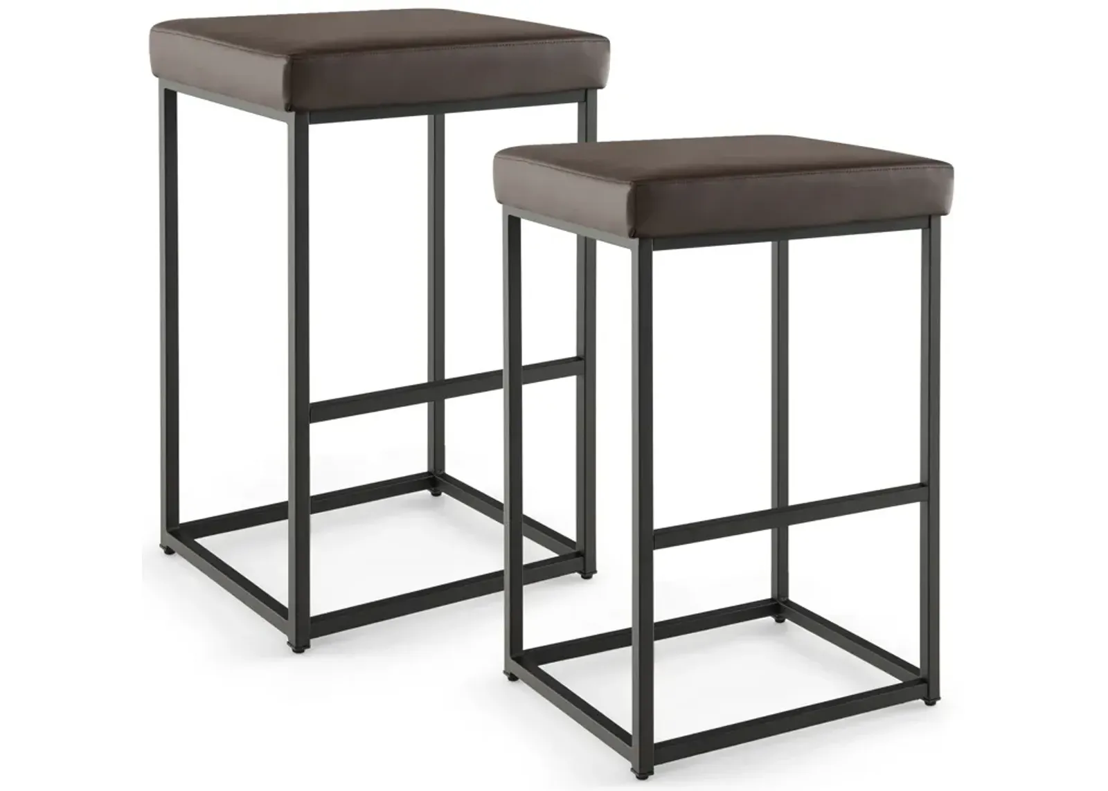 30 Inch Barstools Set of 2 with PU Leather Cover