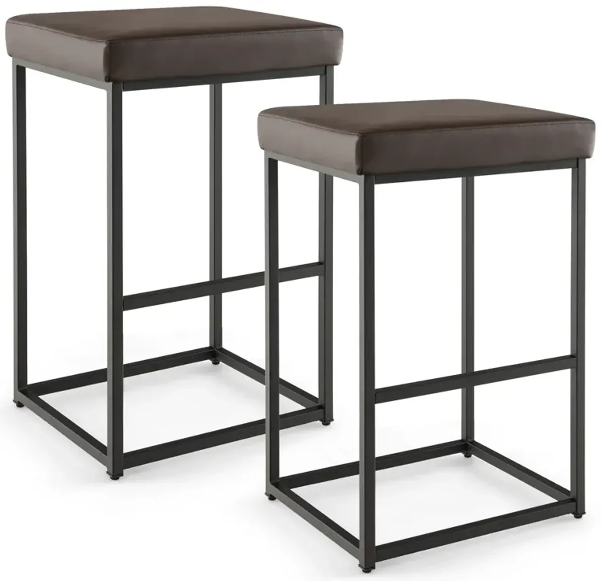 30 Inch Barstools Set of 2 with PU Leather Cover