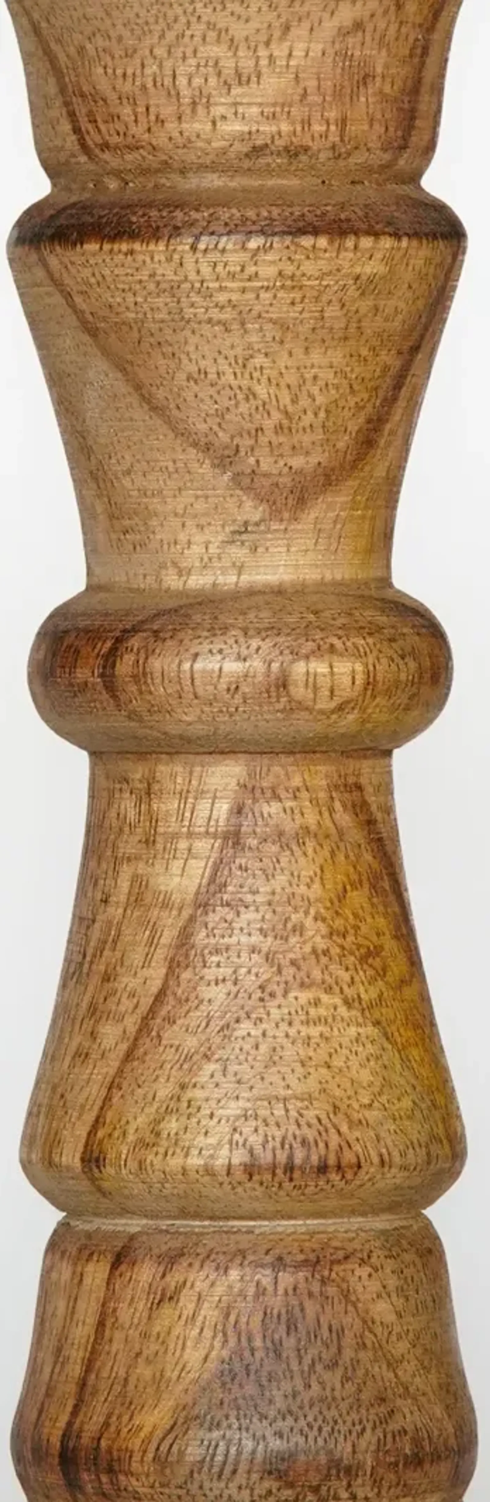 Traditional Wallnut Eco-friendly Handmade Mango Wood Set Of Five 15",12",9",12" & 15" Pillar Candle Holder BBH