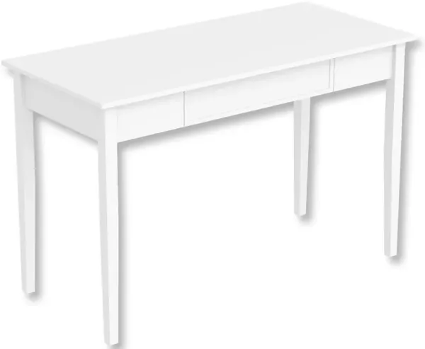 Safdie & Co Computer Desk 47.25" Long White with 1 Drawer for Home Office and Small Spaces. Ideal for writing