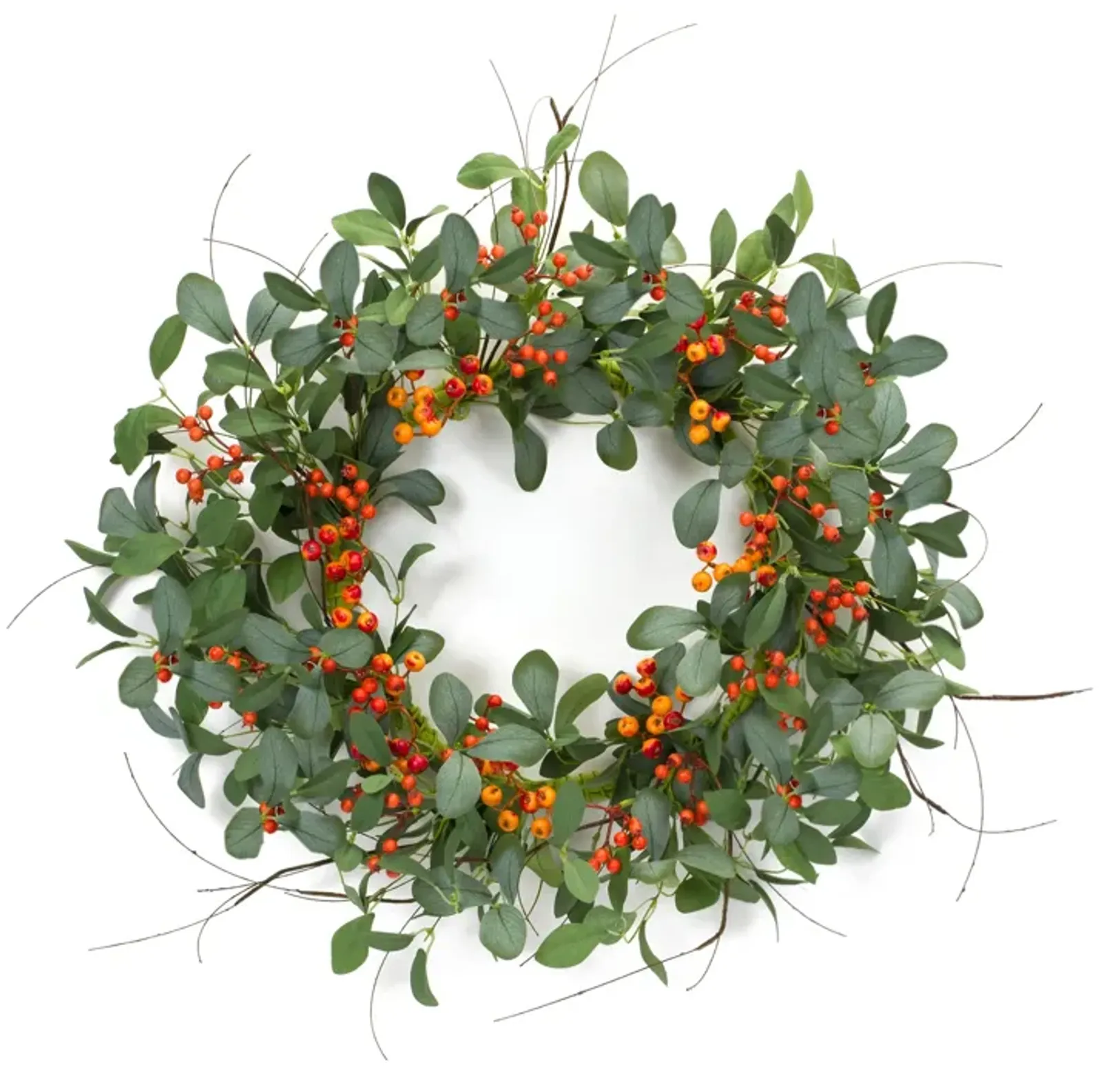 Foliage and Berry Wreath for Winter, Holiday, or Seasonal Home Décor