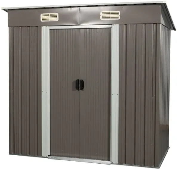 MONDAWE 6 ft. W x 4 ft. D Outdoor Metal Storage Shed with Lockable Door for Patio Coverage 24 sq. ft.