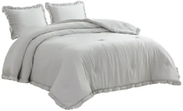 Luxury Oversized Microfiber Comforter Set – Ruffled Edges for a Classic Look