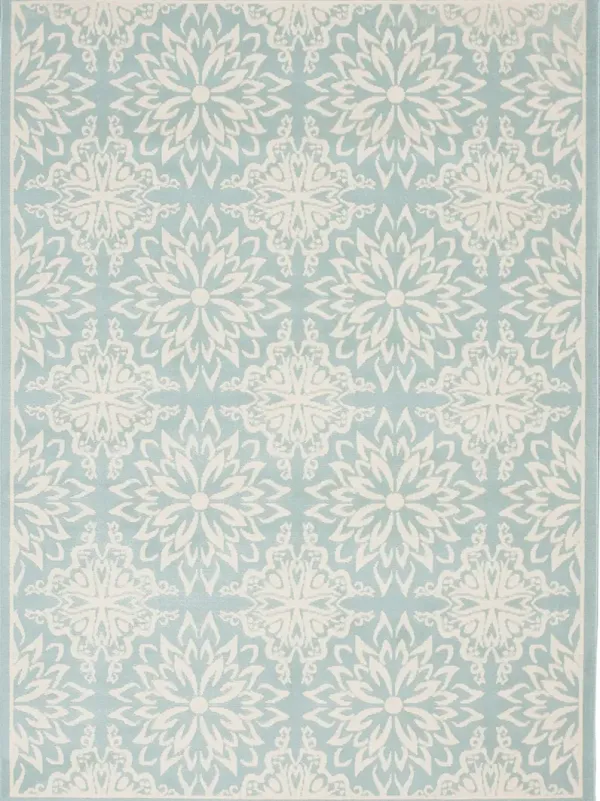 Jubilant JUB06 Ivory/Green 5'3" x 7'3" Rug