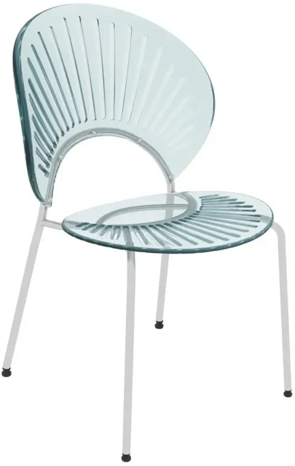 LeisureMod Opulent Series Modern Smoke Dining Chair Set of 2