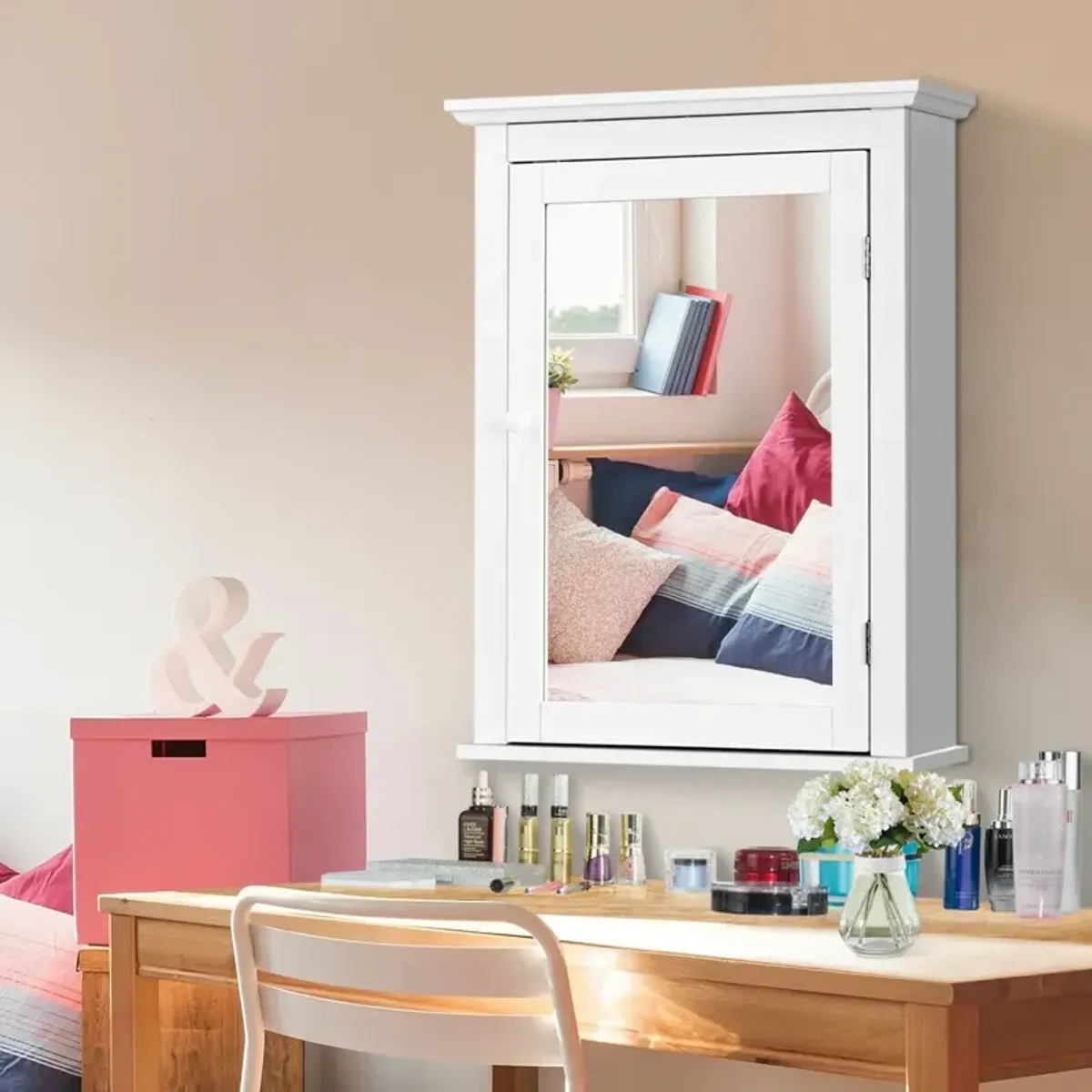 Bathroom Wall Mounted Storage Mirror Medicine Cabinet