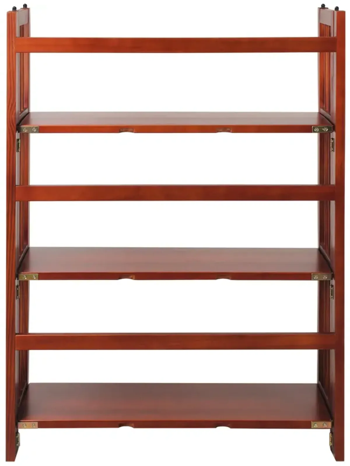 Casual Home 3-Shelf Folding Stackable Bookcase (27.5" Wide)-Mahagony