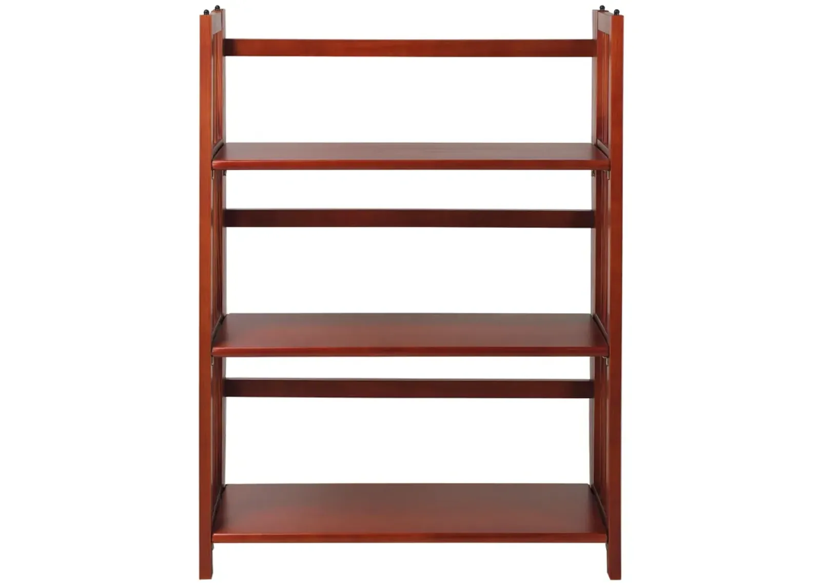 Casual Home 3-Shelf Folding Stackable Bookcase (27.5" Wide)-Mahagony