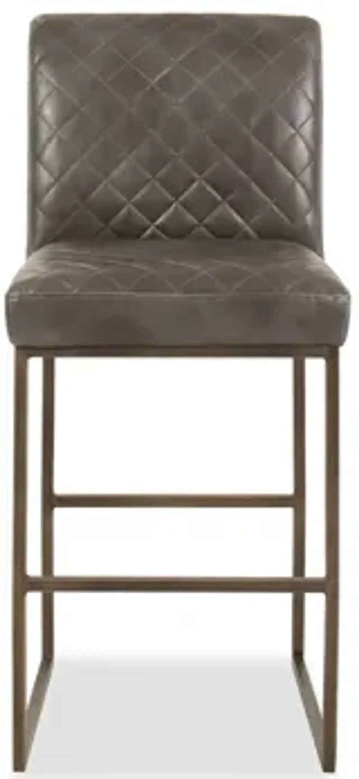 Diamond Patterned Bar Stool in Dark Grey