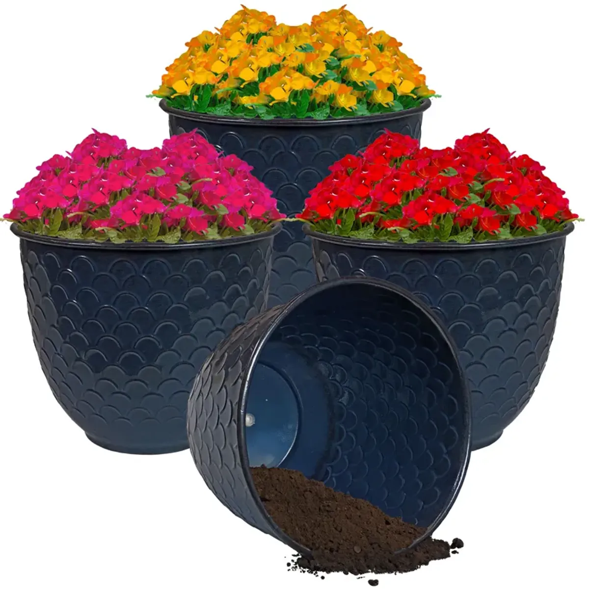 Dinah Metal Outdoor Planter Set of 4