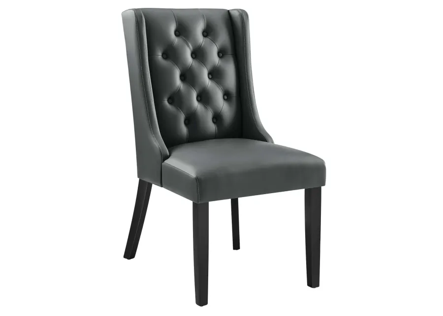 Baronet Button Tufted Vegan Leather Dining Chair