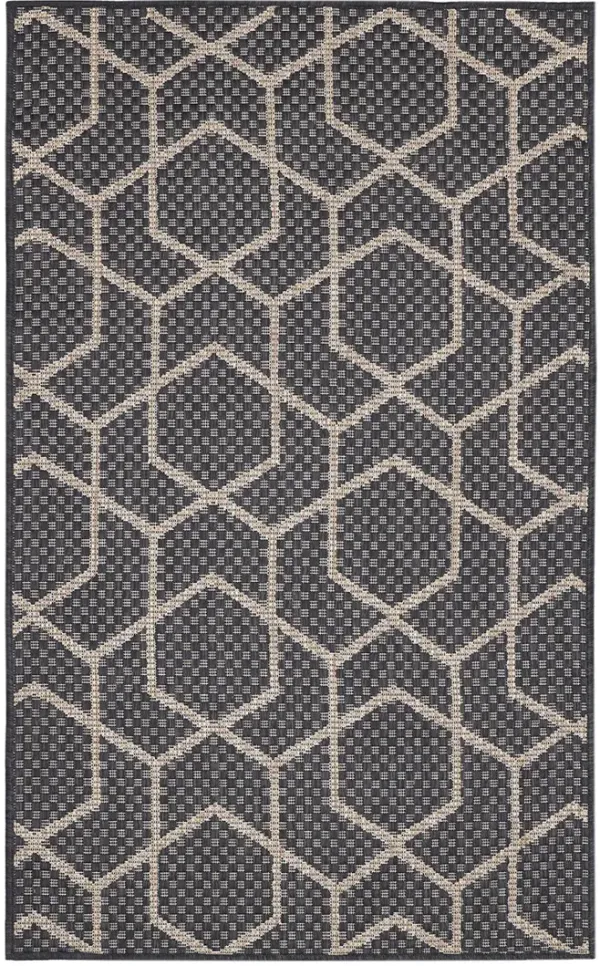 Horizon Indoor/Outdoor HOZ01 Charcoal 3' x 5' Rug
