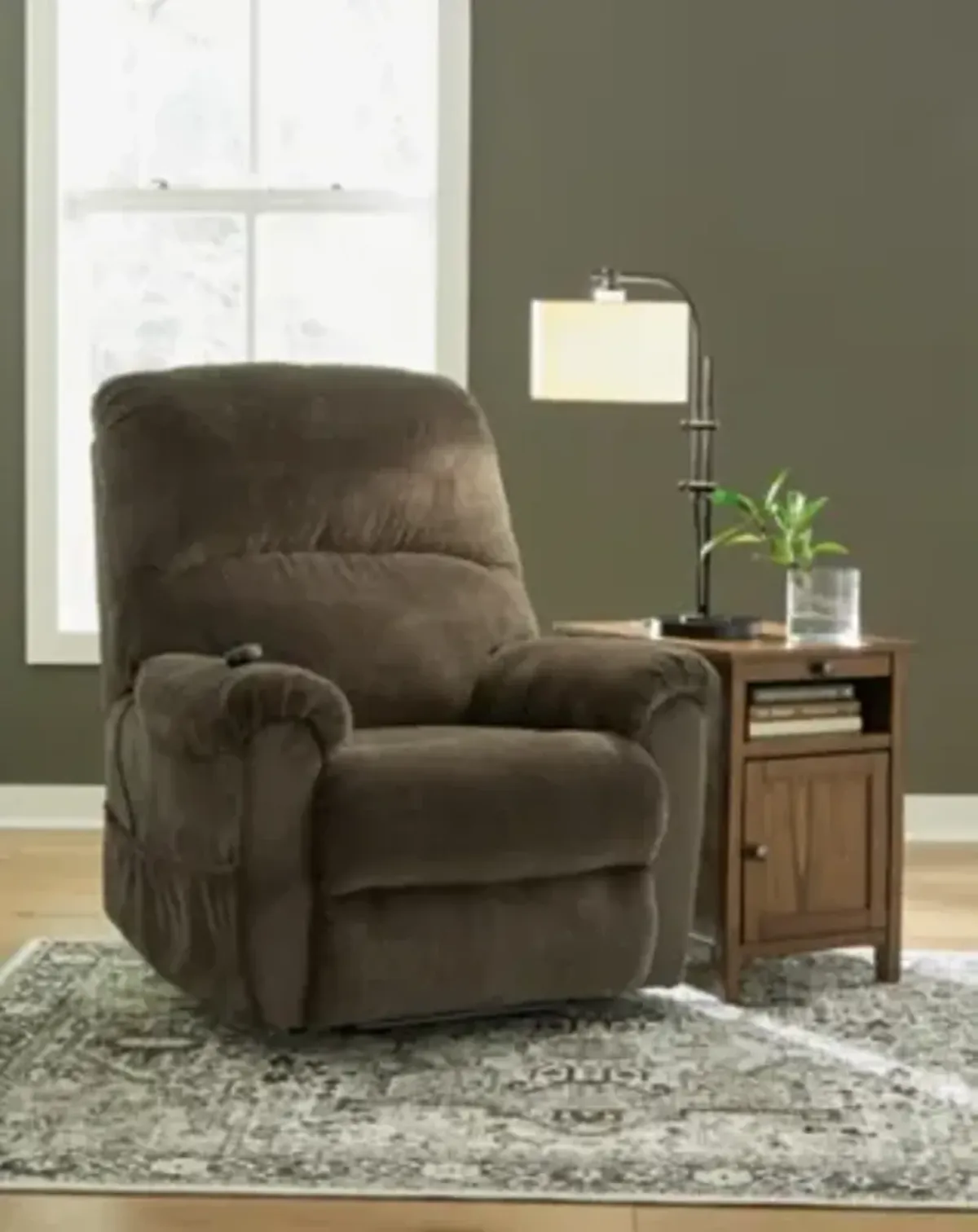 Shadowboxer Chocolate Power Lift Recliner