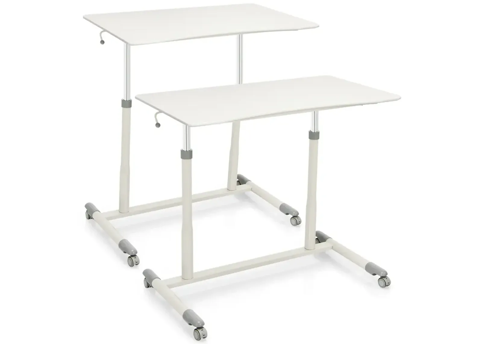 Height Adjustable Computer Desk Sit to Stand Rolling Notebook Table