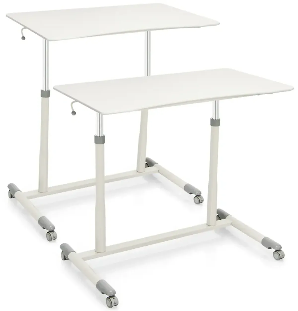 Height Adjustable Computer Desk Sit to Stand Rolling Notebook Table