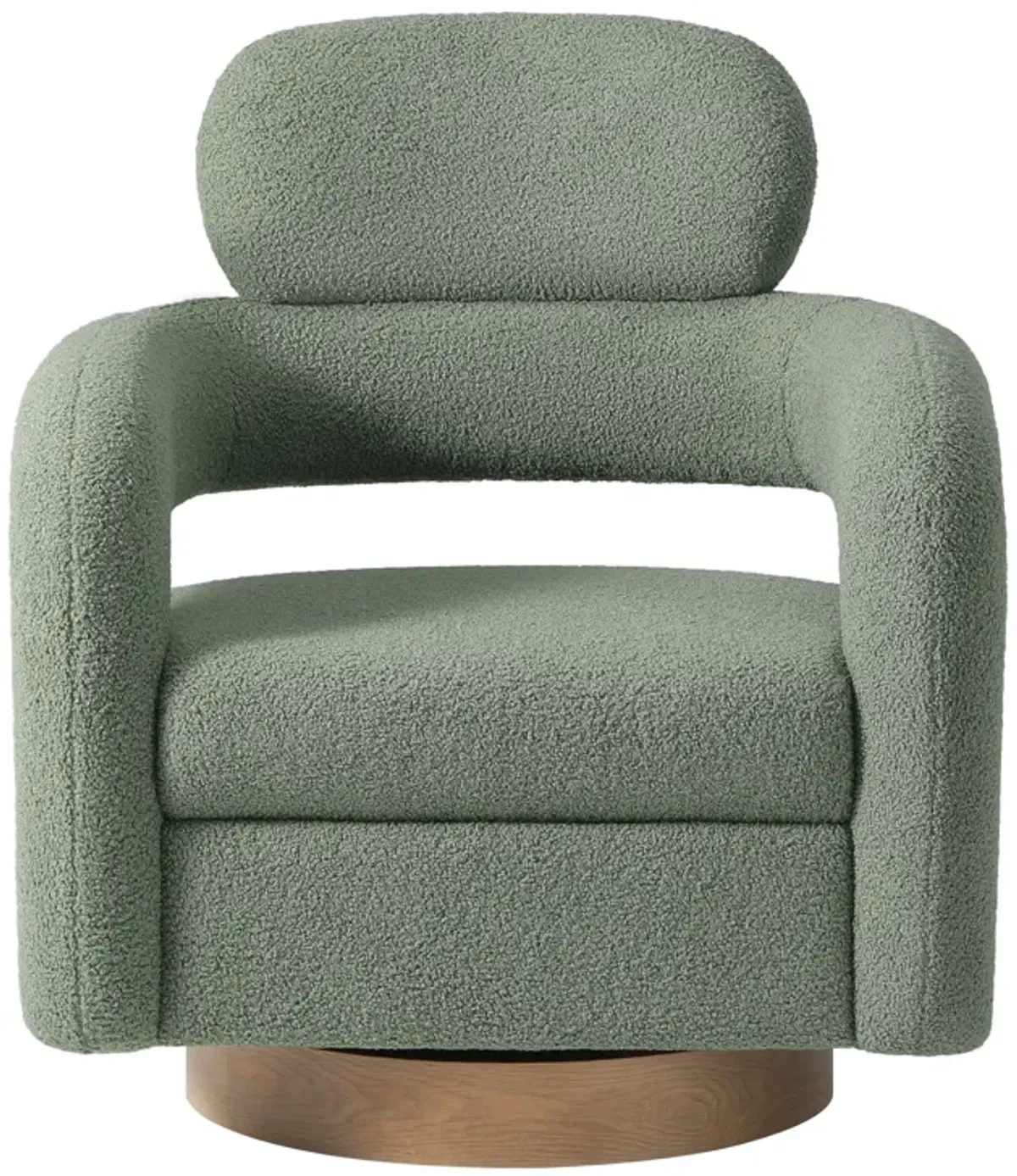 WestinTrends Mid-Century Modern Sherpa Swivel Barrel Accent Chair