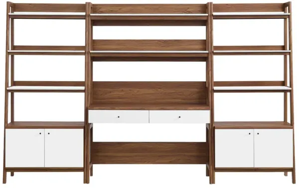 Bixby 3-Piece Wood Office Desk and Bookshelf