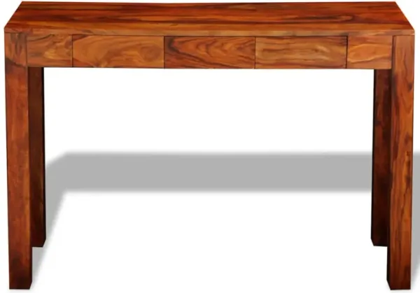 vidaXL Console Table with 3 Drawers 31.5" Solid Sheesham Wood