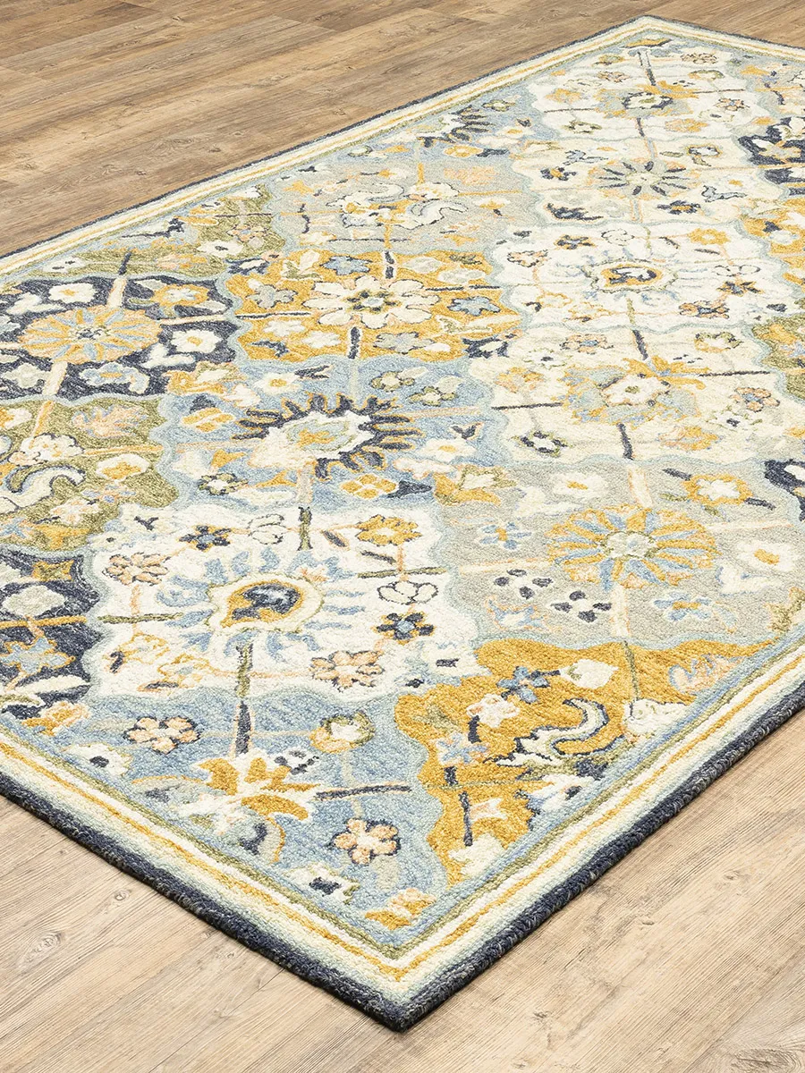 Alfresco 2'6" x 8' Blue Rug