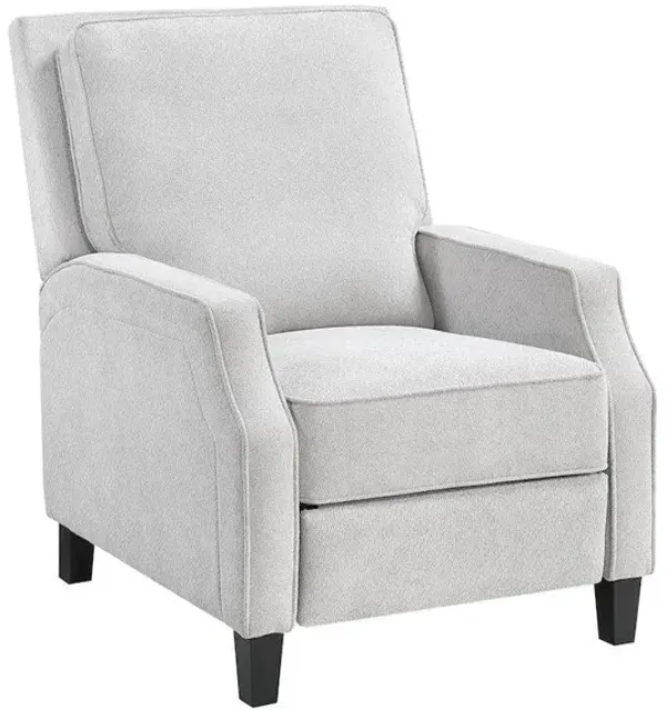 Inez Push Accent Back Chair, Light Grey