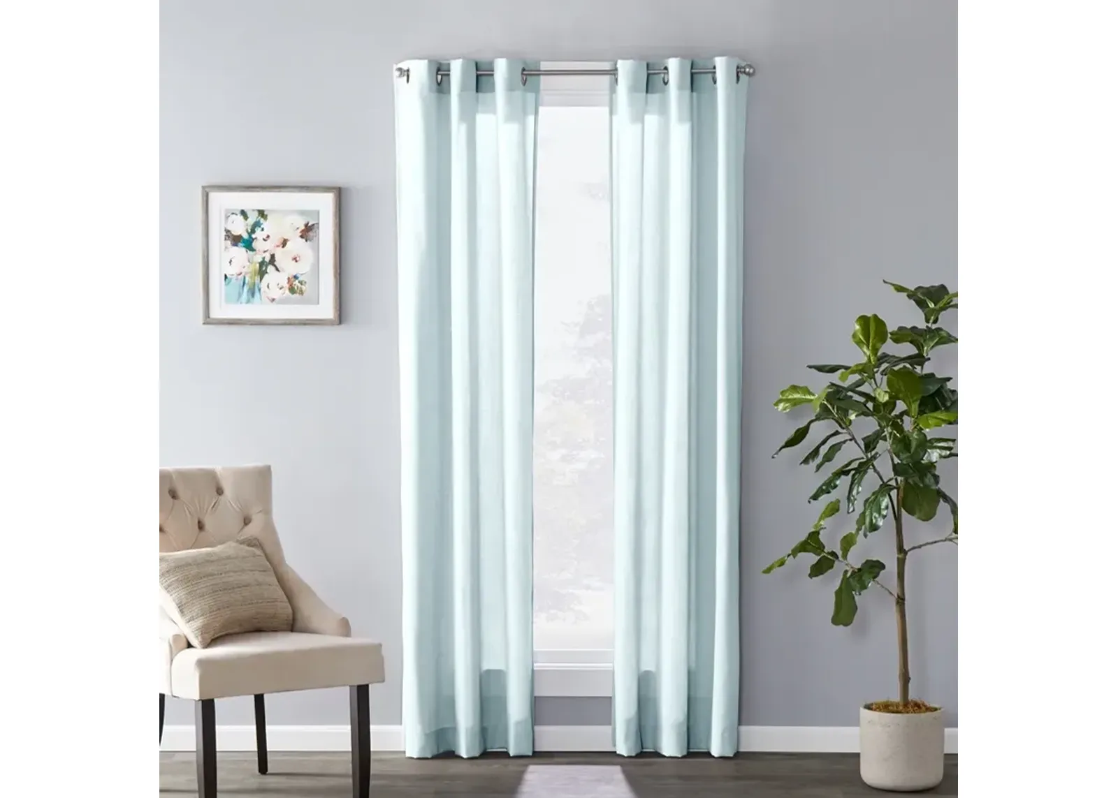 SKL Home Saturday Knight Ltd Raine Light Filtering Sophisticated SunSafe Window Curtain Panel