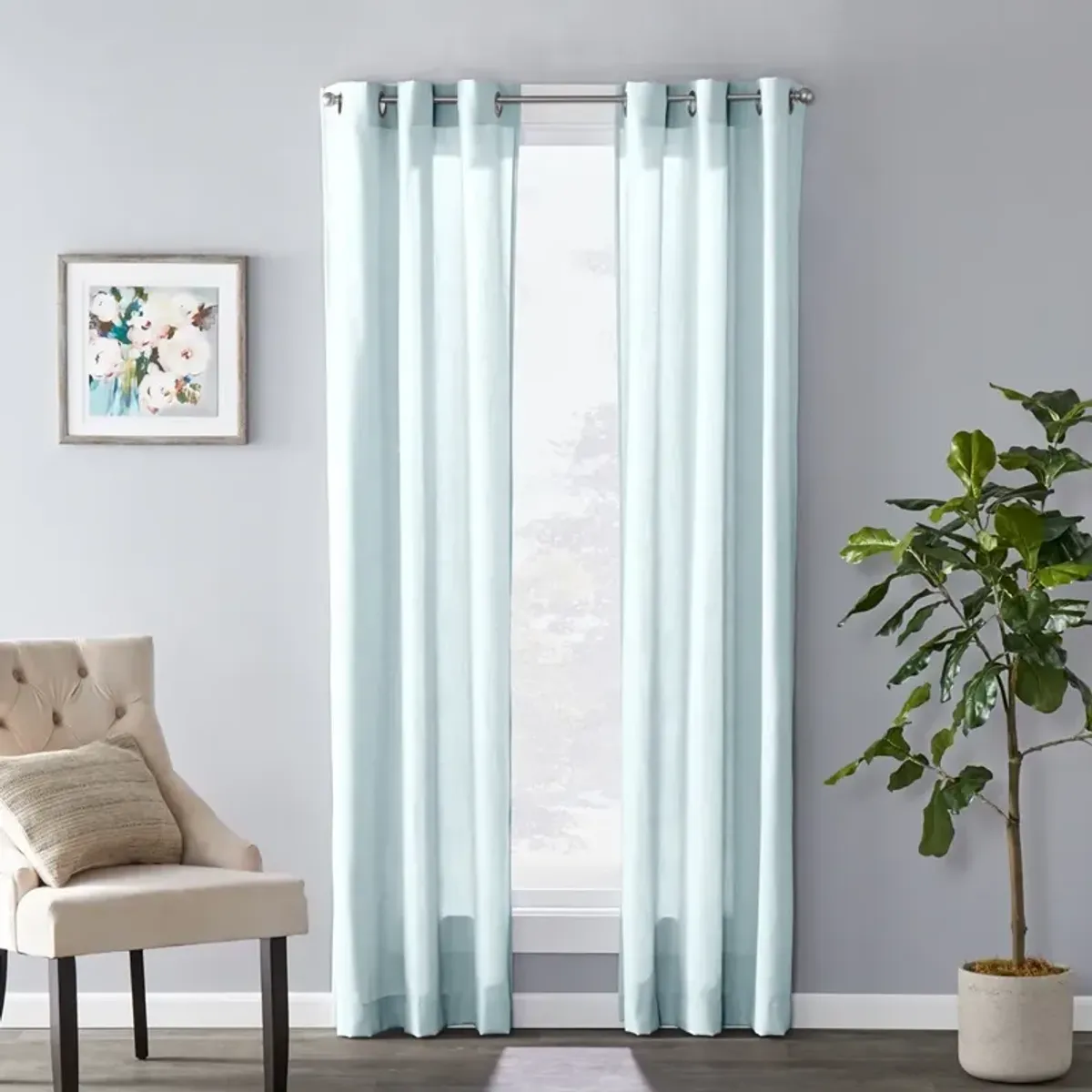 SKL Home Saturday Knight Ltd Raine Light Filtering Sophisticated SunSafe Window Curtain Panel