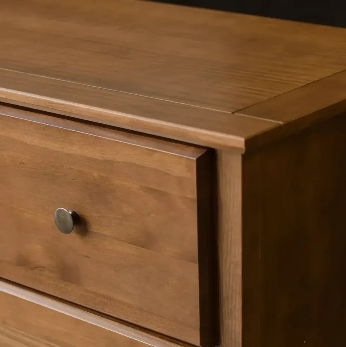 Farmhouse Solid Pine Wood 6-Drawer Dresser – Rustic Bedroom Storage Cabinet