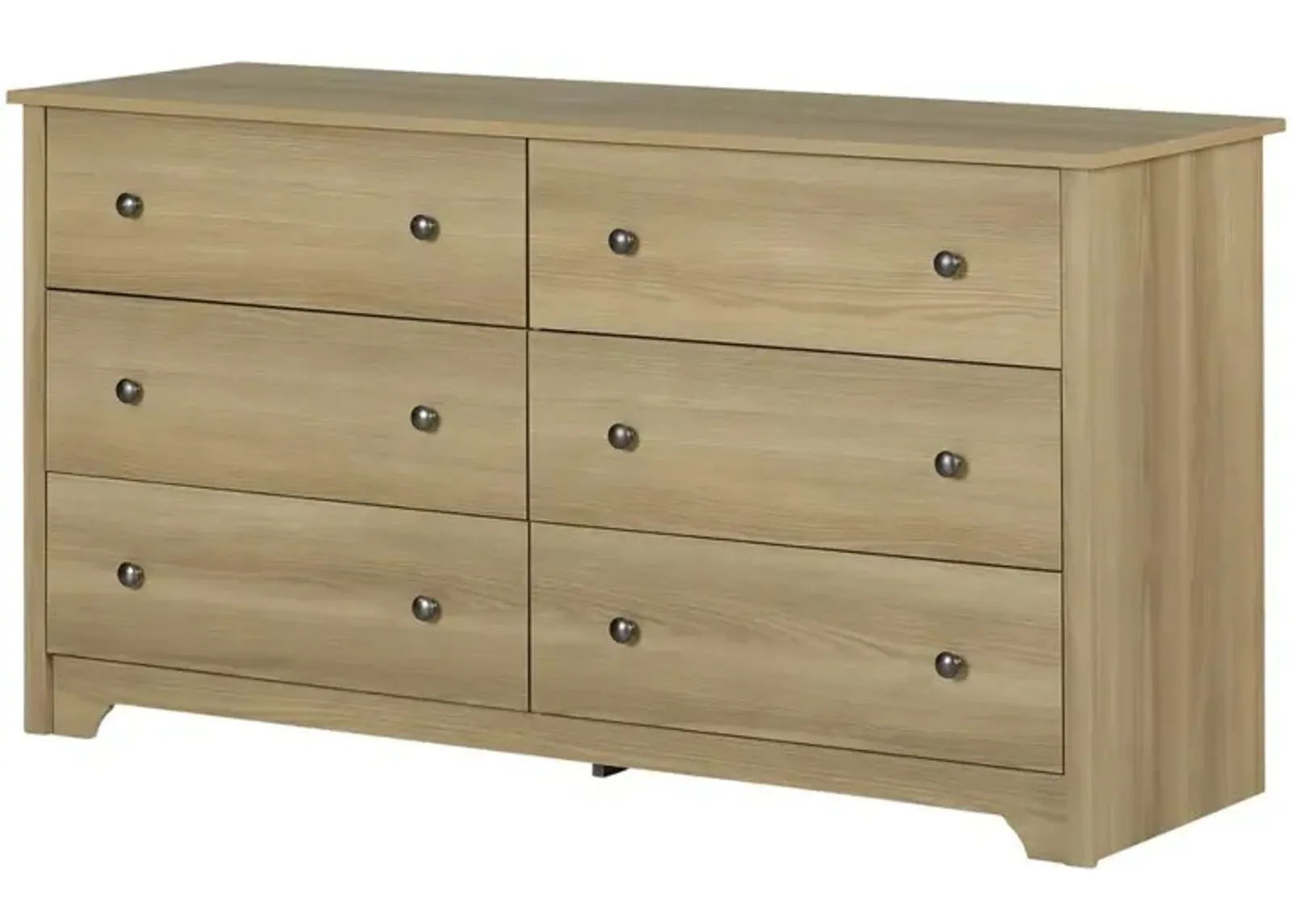 Vito 6-Drawer Double Dresser, Natural Ash