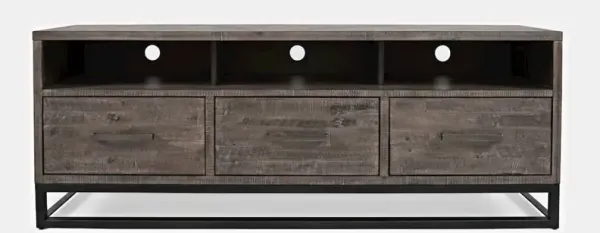 Jofran East Hampton Distressed Solid Wood Media Unit