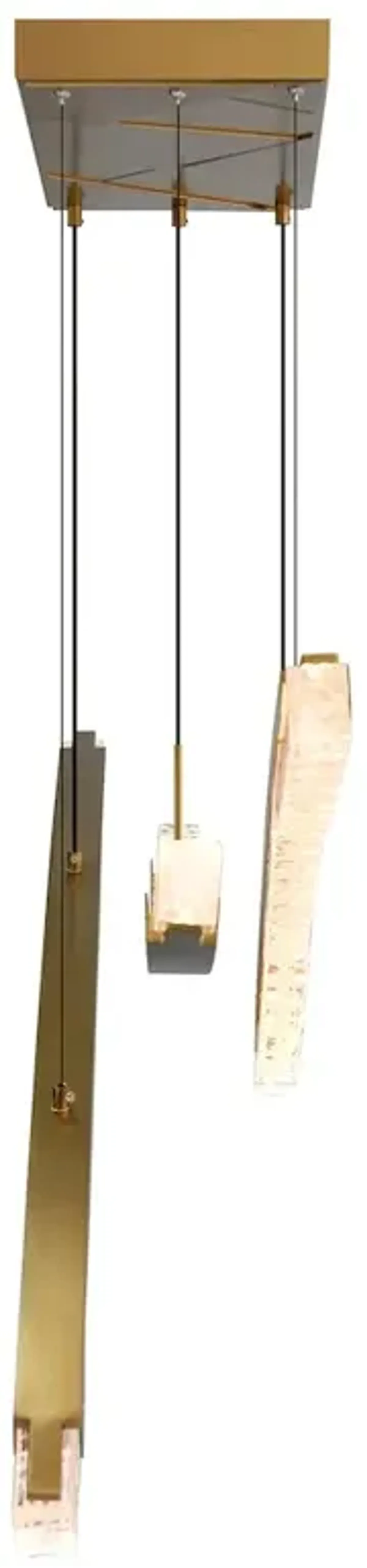 CWI Lighting Saber Integrated LED Brass Chandelier