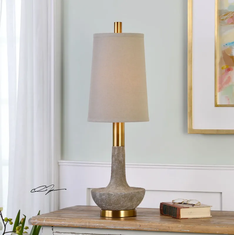 Uttermost Volongo Stone Ivory Buffet Lamp