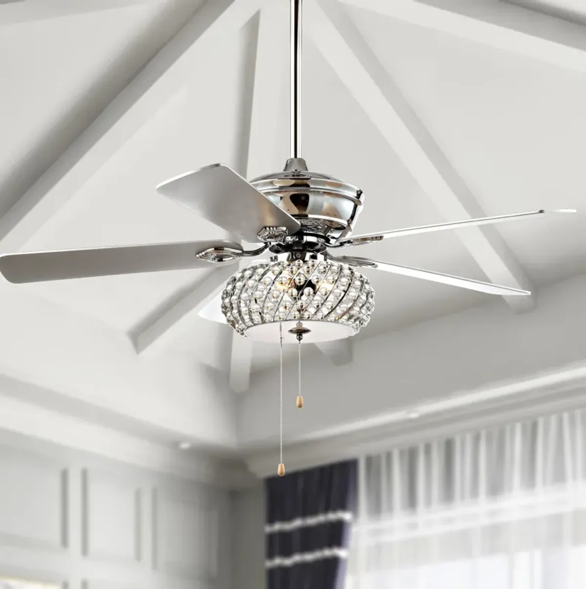 Crista 3-Light Metal/Wood LED Ceiling Fan