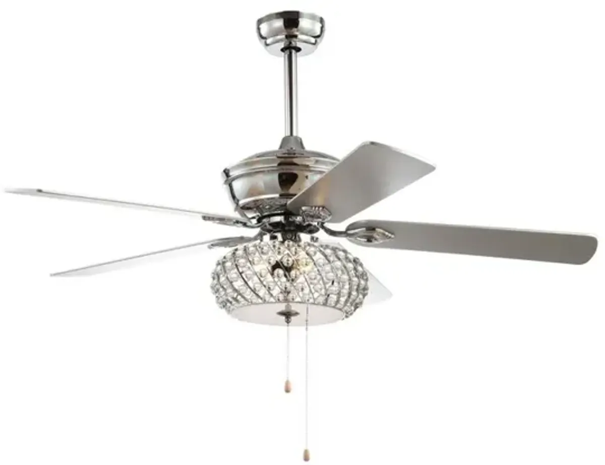 Crista 3-Light Metal/Wood LED Ceiling Fan