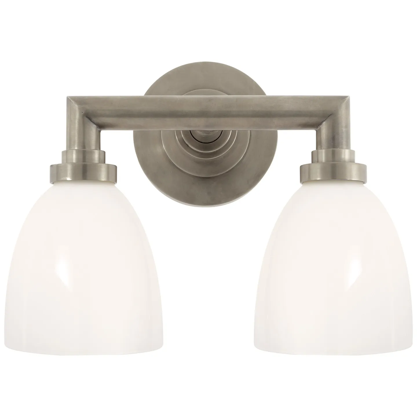 Wilton Double Bath Light in Antique Nickel