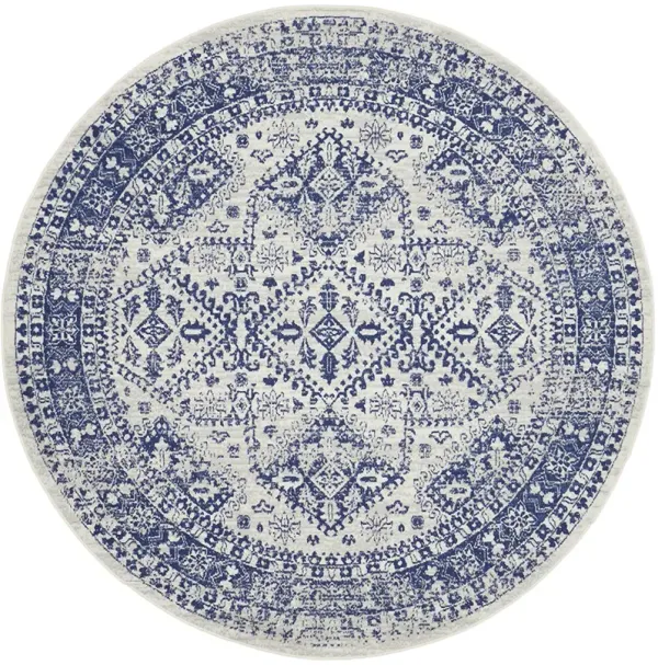 Whimsicle WHS15 Ivory/Navy 8'4" x 11'6" Rug