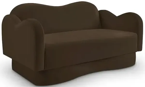 Meridian Furniture Bloom Brown Velvet Loveseat