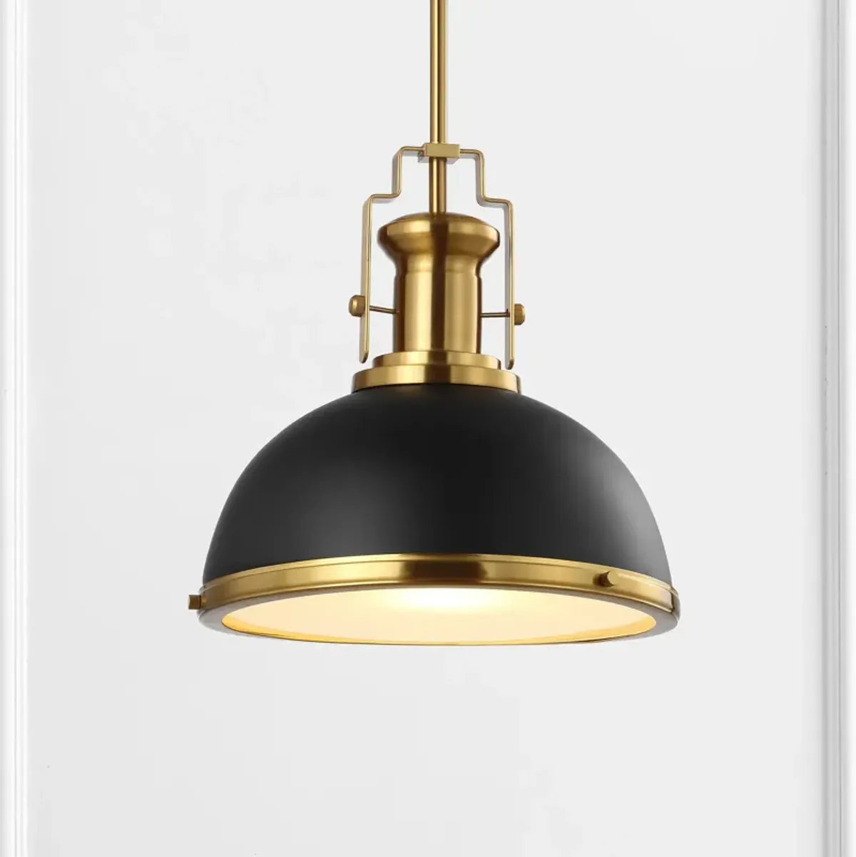 Homer Modern Industrial Iron LED Dome Pendant