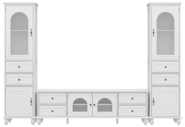 FUFU&GAGA Modern/Contemporary White Tv Cabinet Integrated Tv Mount (Accommodates TVs up to 60-in)